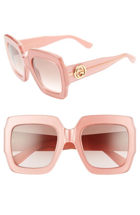 54mm gradient square sunglasses gucci|gucci square tortoise sunglasses.